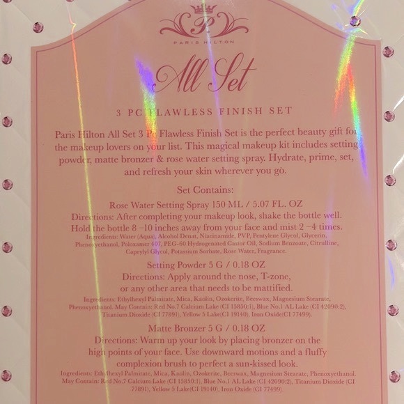 🆕 Paris Hilton “All Set” Rare 3-Piece Flawless Makeup Finishing System - Picture 7 of 8